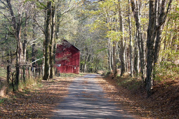 Rural road and red Barn...