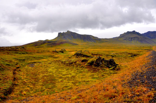 4 - Rural scenery below the Snaefellsjökull glacie...
