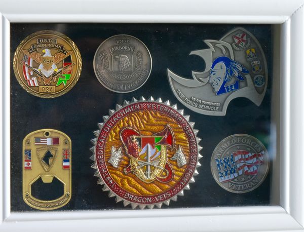 Military coins...
