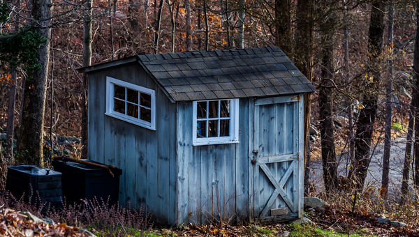 8 - Shed in the woods near the gravel road...