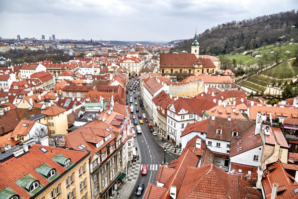 View of Prague from top of the cathedral...