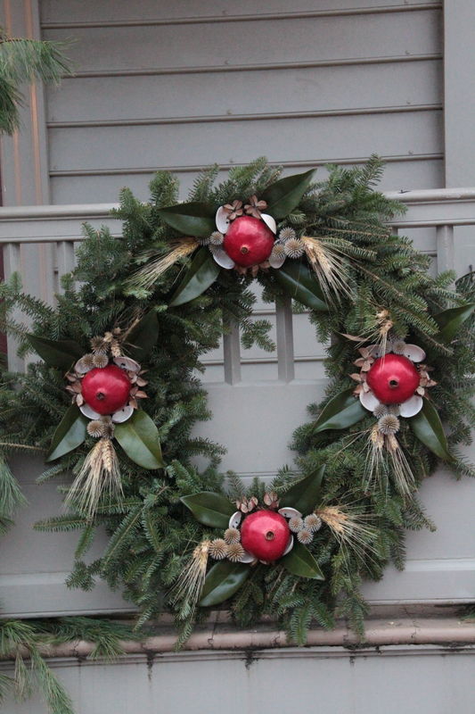 A Christmas wreath from Colonial Williamsburg....