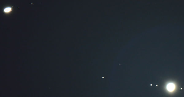 Highly over exposed shot of the planets to catch S...