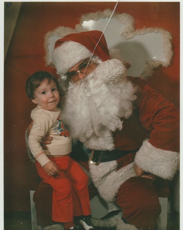 The other son with Santa - 40 years ago!...