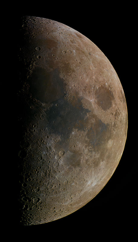 Enhanced color image of the moon...