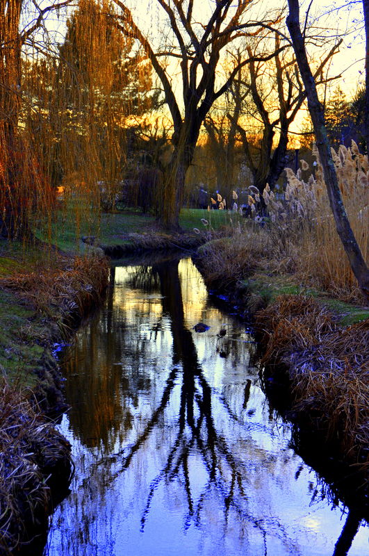 5 - Creek with sunset and reflections...