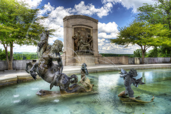 Centaurs in the fountain on the North side of the ...