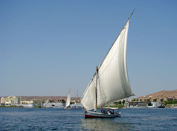 Sail boat on the Nile River...