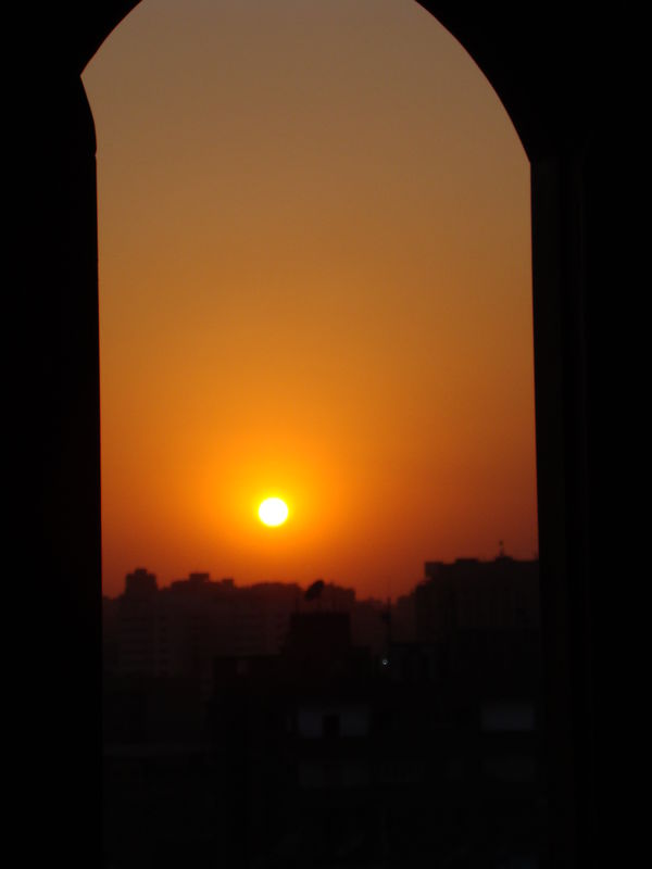 Sunset throuogh an open window...