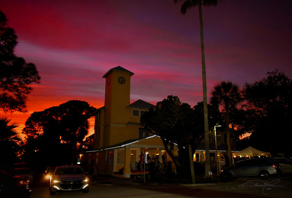 Sunset at The Historic Peninsula Inn Gulfport FL...
