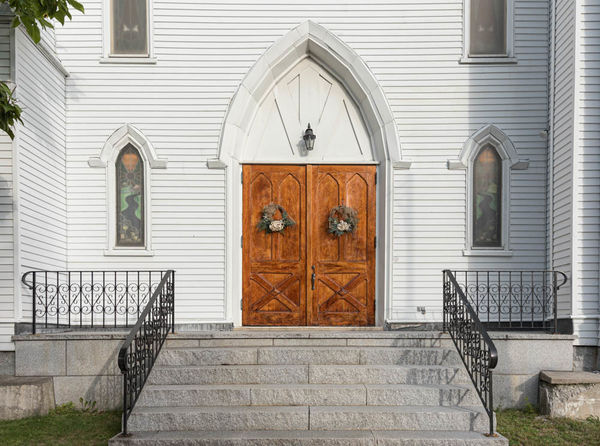 Local church doors -unusual because they aren't pa...
