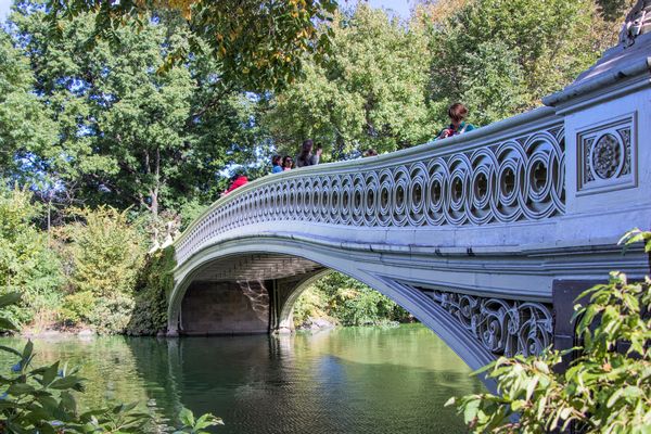 Bow Bridge (cast iron bridge) - Central Park...