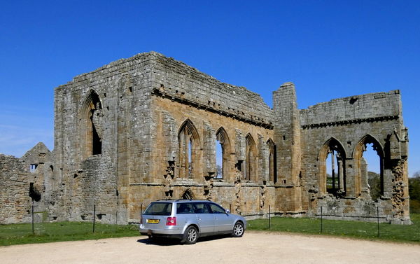 Egglestone Abbey, about a mile downriver from Barn...