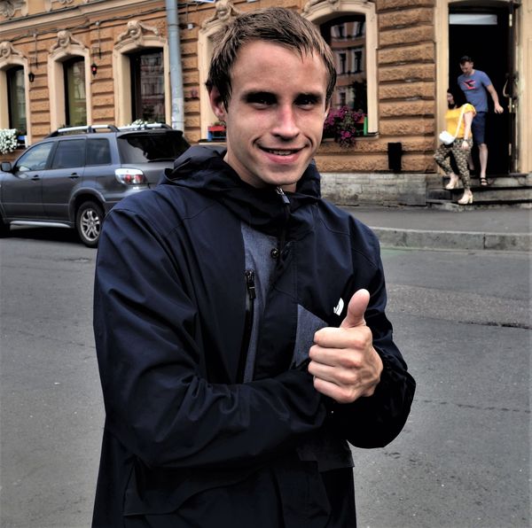 8....A Thumbs Up for me while in St Petersburg, Ru...