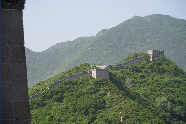 View from a distance of Great Wall of China...