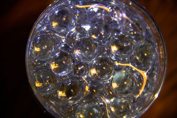 Clear glass balls normally used in flower arrangem...