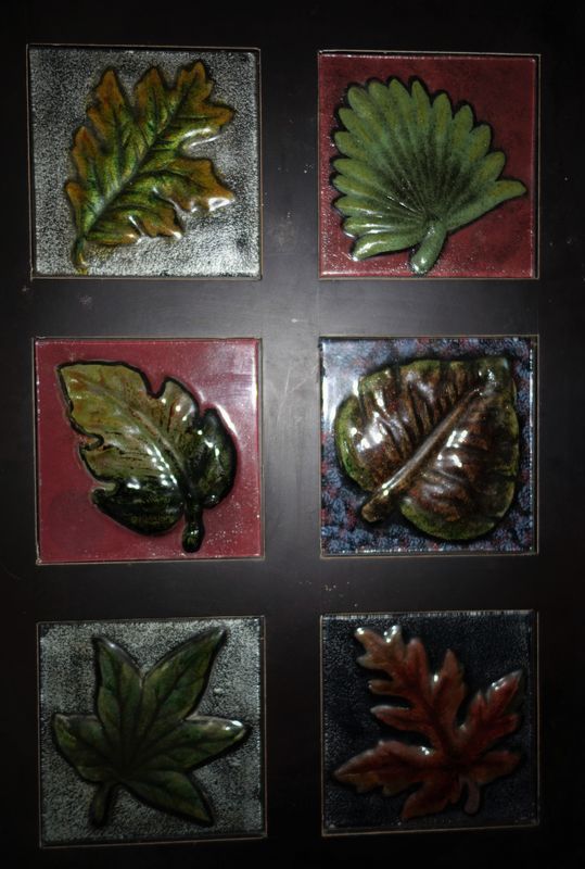 9.....Some leaf ceramic tiles....