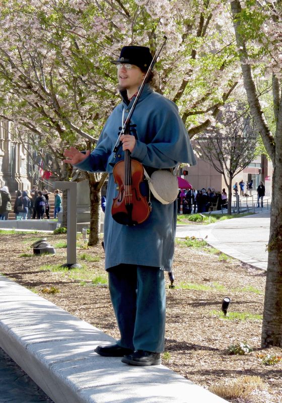 He sang and played Civil War songs...