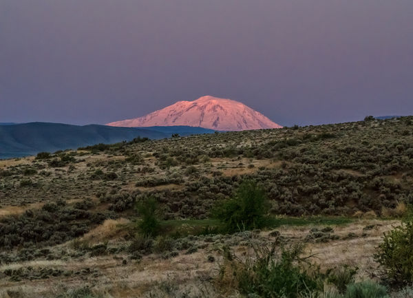 Mount Adams with first rays of sunrise....
