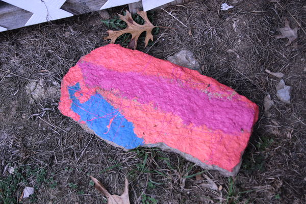 Neighbors daughter Harper, painted us a rock March...