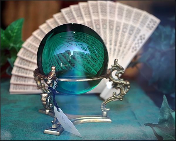 6. I like this blue/green globe on dragon stand. S...