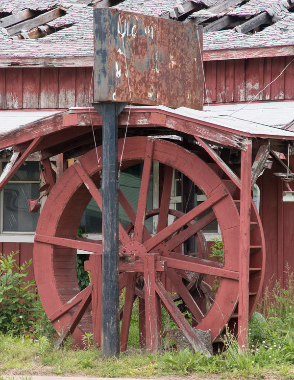 Waterwheel and sign...