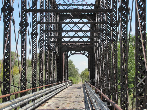 Black Bridge  an abandoned Railroad bridge over th...