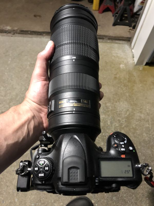 My d500 with the 200-500 lens attached doing some ...