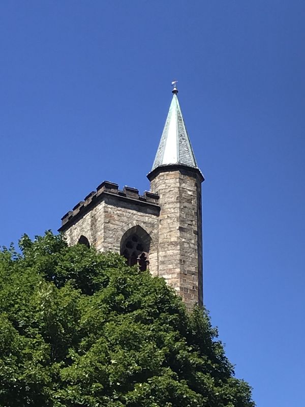 Steeple on St Mark’s Episcopal Church in Jim Thorp...