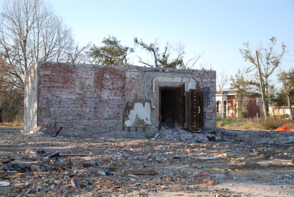 What was left of a bank in Bay St. Louis Ms....