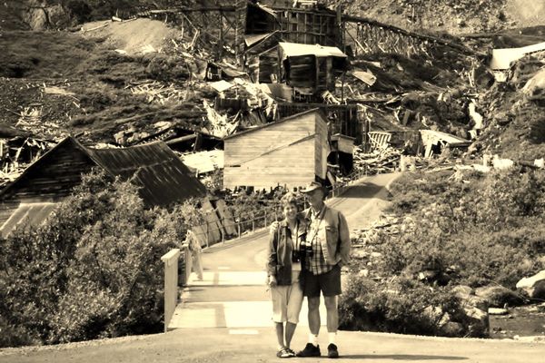 Bill and I with gold mine of long ago(1800"s)  Was...