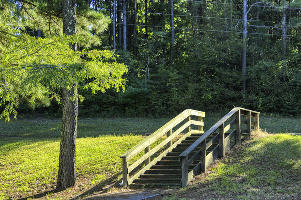 Steps that lead from the Parking Area to the littl...