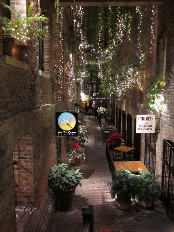 Passage Way in Omaha decorated for Christmas...