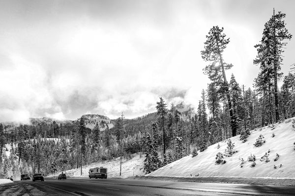 The top of Blewett Pass, just over 4,100 feet abov...