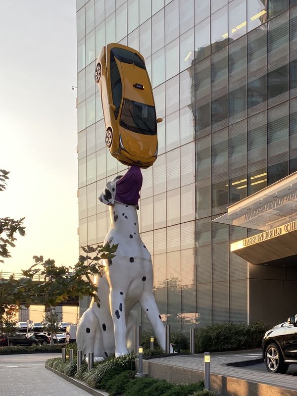 A curious Sculpture outside NYU Medical Center, Ne...