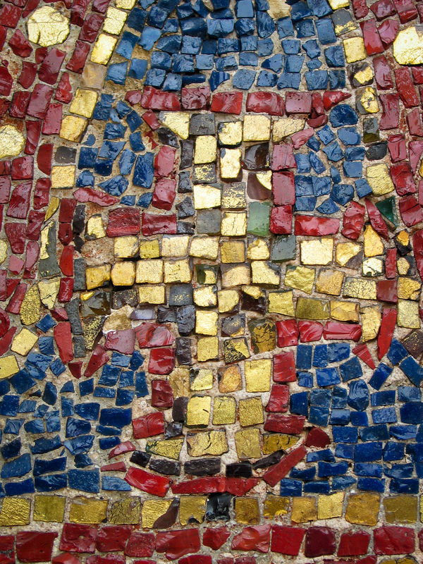 Mosaic tiles near St. Mark’s in Venice...