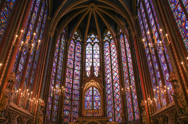 Stained glass in St. Chappelle...