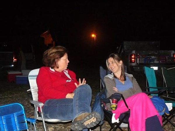 Chatting with friends by the Campfire...