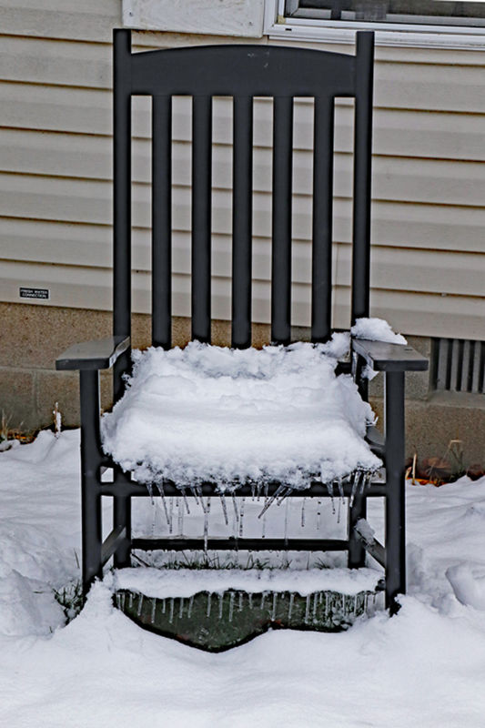 Cold chair It will be some time before I set in this chair again!