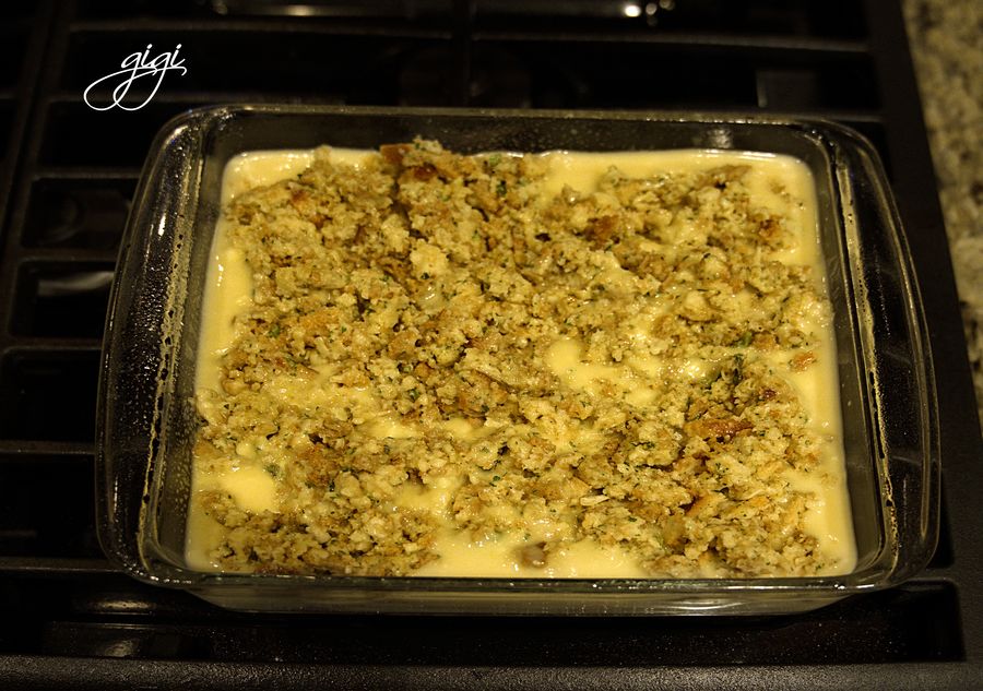 The hubby's favorite chicken casserole - his Mom's...