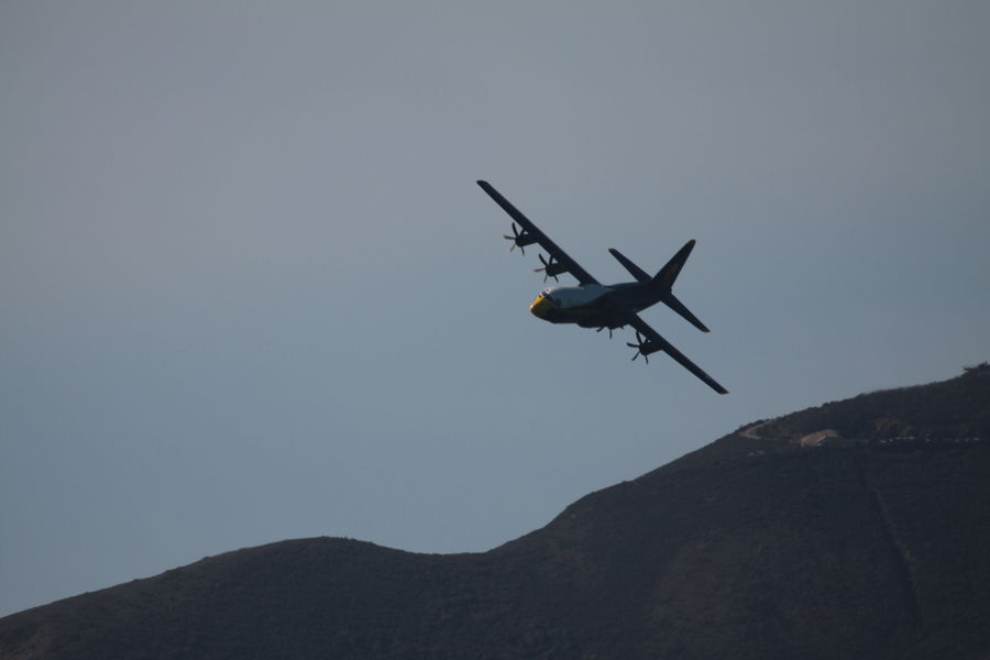 Fat Albert turning to come in over the Golden Gate...