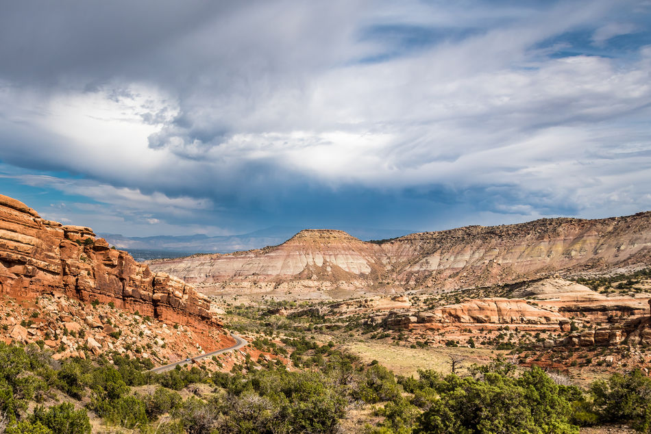 Storm Clouds Chasing Us Up Colorado Monument on Th...