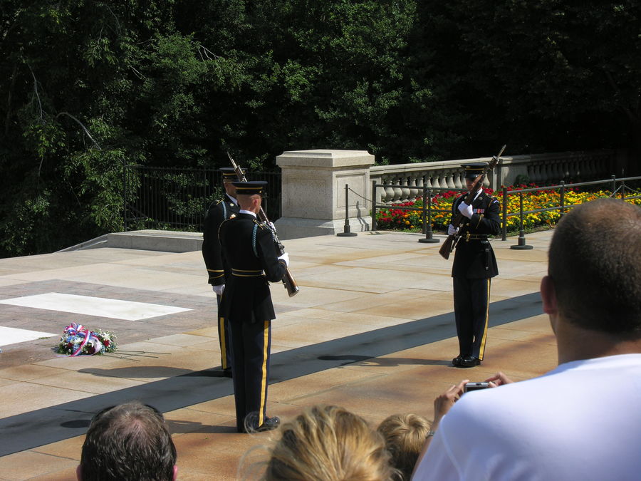 at the Tomb of the Unknown Soldier...