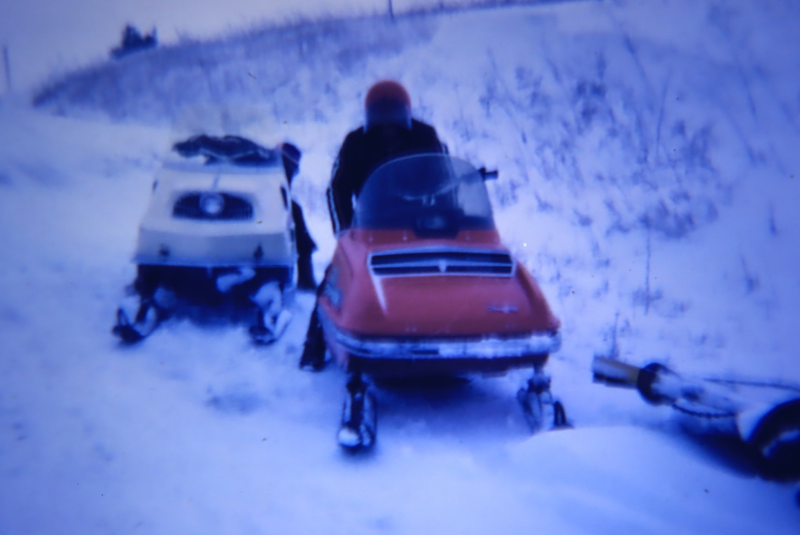 Snowmobiles - forgive the blurry pic but it was co...