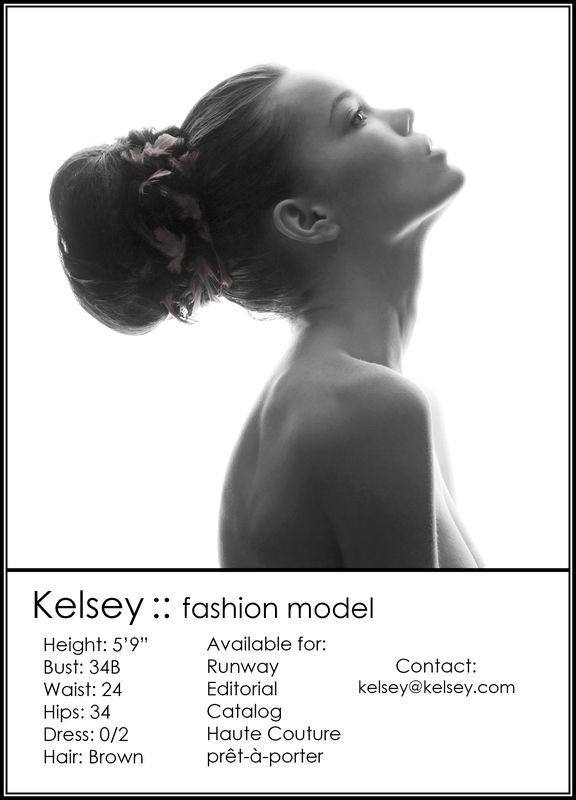 Comp Cards (Zed Card) for an Agency Fashion Model ...