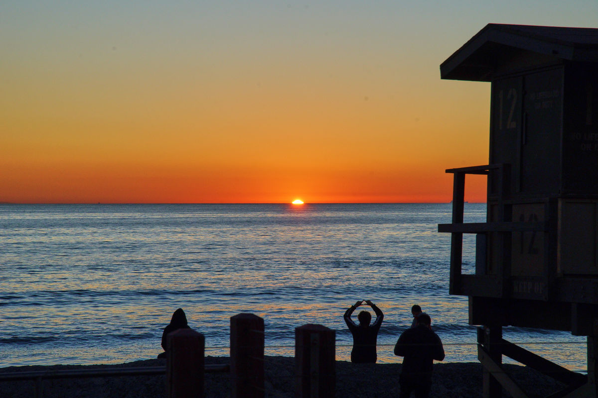 Barely caught the sunset at San Clemente Beach by ...