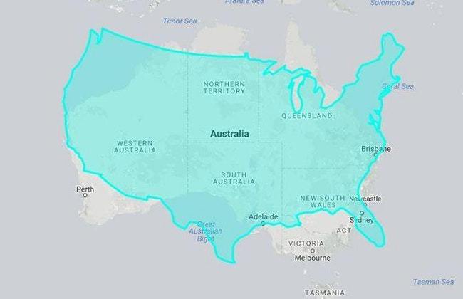 8. United States Vs. Australia Size -- In the USA,...