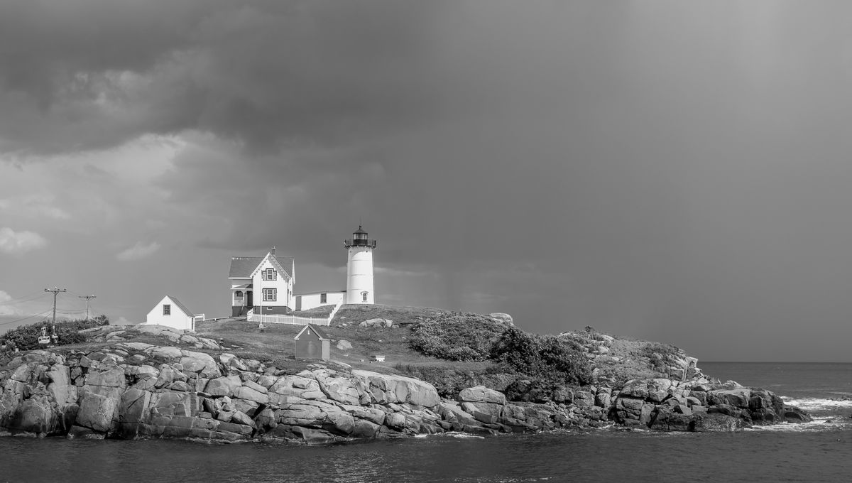 Nubble Light in ME, after a rainstorm  may be a re...