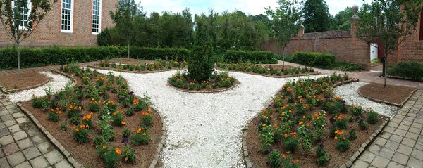 The Gardens at the Governor's Palace in Colonial W...
