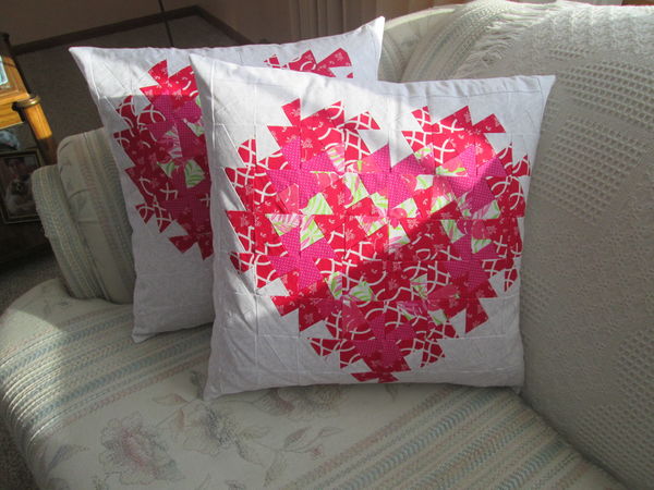 Twisted Hearts pillows...